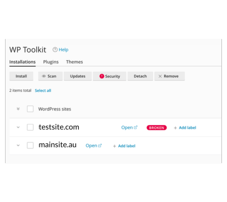 WP Toolkit manage WordPress installations with ease