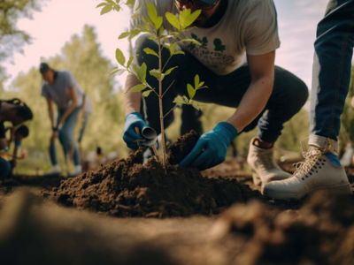 planting trees for carbon offsetting